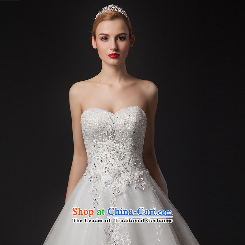 There is a white Ms Audrey EU 2015 new anointed chest tail wedding dresses Bow Tie White 6 yards, HOC , , , shopping on the Internet