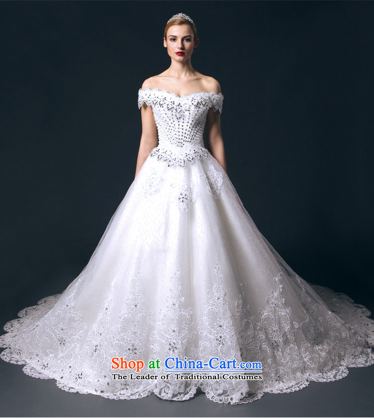 There is a star-yu yi 2015 new word wedding dresses shoulder large tail royal palace White 6 pictures, prices, brand platters! The elections are supplied in the national character of distribution, so action, buy now enjoy more preferential! As soon as possible.