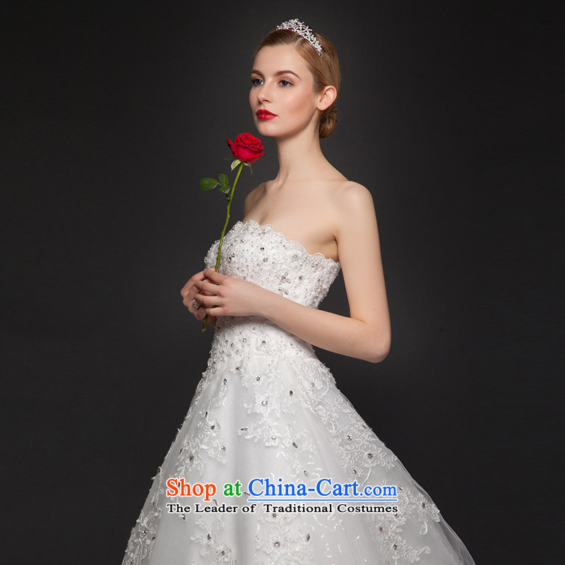 There is a broad star wedding dresses 2015 new Korean anointed chest tail wedding bride wedding dress white tailored, is set , , , shopping on the Internet