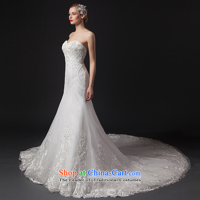 There is a white country 2015 New Sau San anointed chest crowsfoot wedding dresses trailing white 10 yards, HOC , , , shopping on the Internet