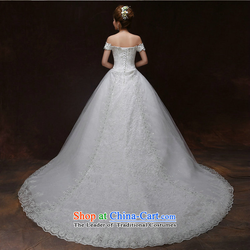 There is also optimized 8D bride wedding dresses of the funds from the alignment tail new 2015 Korean word spring shoulder trendy code graphics thin lace white XXL, xs8222 drilling is optimized color 8D , , , shopping on the Internet