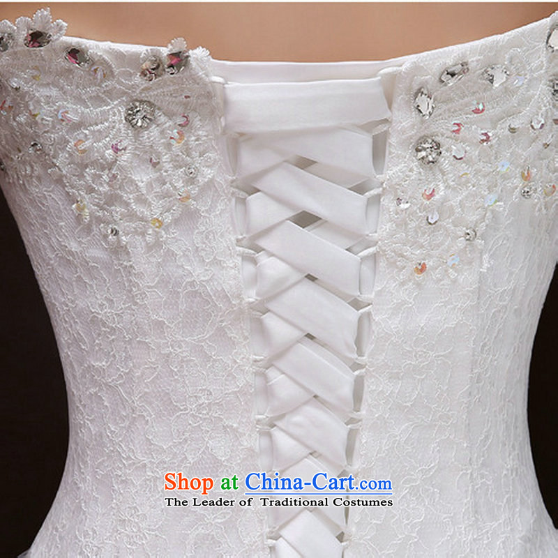 There is also optimized 8D bride wedding dresses of the funds from the alignment tail new 2015 Korean word spring shoulder trendy code graphics thin lace white XXL, xs8222 drilling is optimized color 8D , , , shopping on the Internet