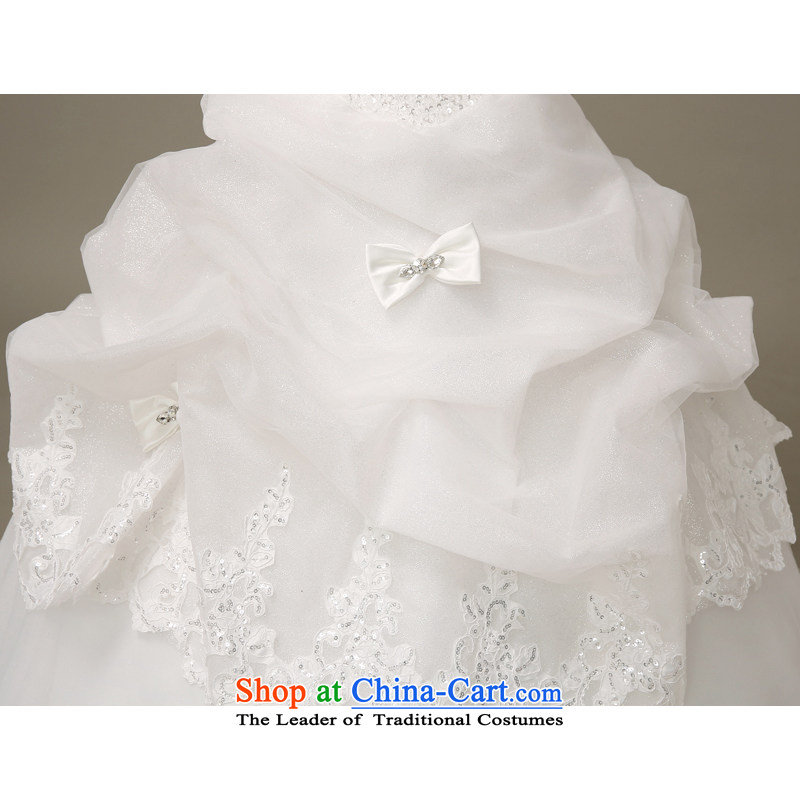 Hiv Miele wedding dresses 2015 Spring/Summer water drilling wiping the chest of a Bow Tie Strap lace parquet Korean alignment to the Princess Bride wedding H-49 white XXL, HIV Miele shopping on the Internet has been pressed.