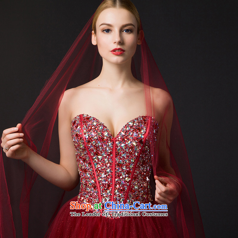 No star world multimedia wedding dresses services will preside over the bride wedding dress and chest to wedding red 10 yards, HOC , , , shopping on the Internet