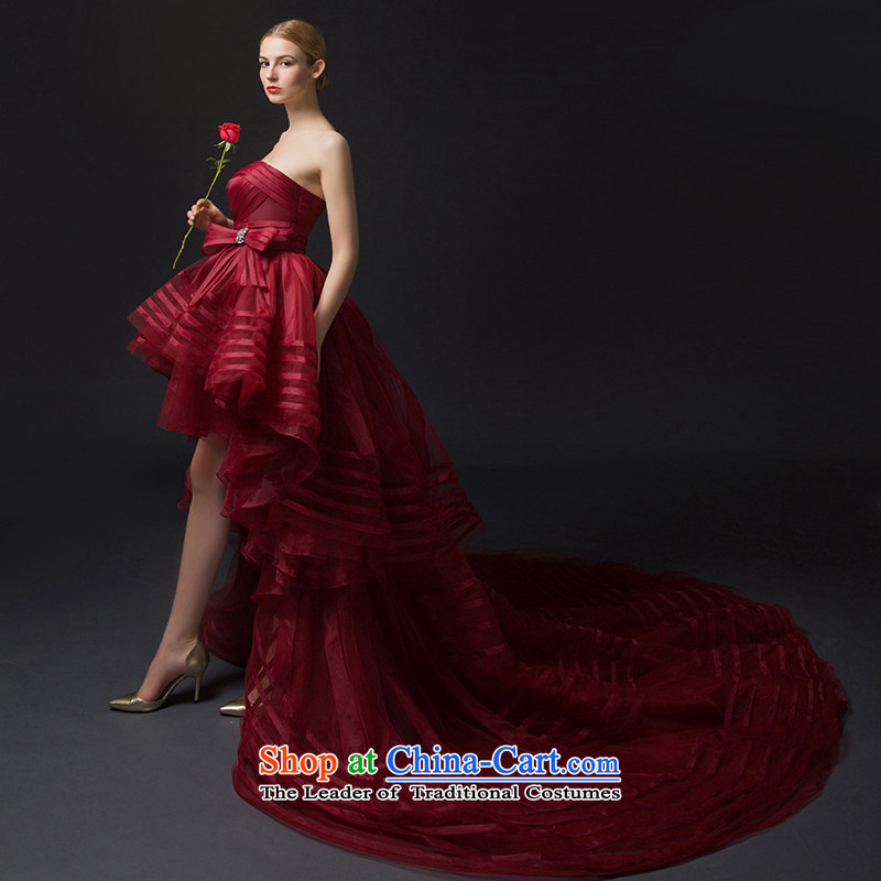 There is a spirit of dance new 2015 wedding dresses colorful fabric services will preside over Mary Magdalene chest tail pre-sale wine red 6 yards, HOC , , , shopping on the Internet