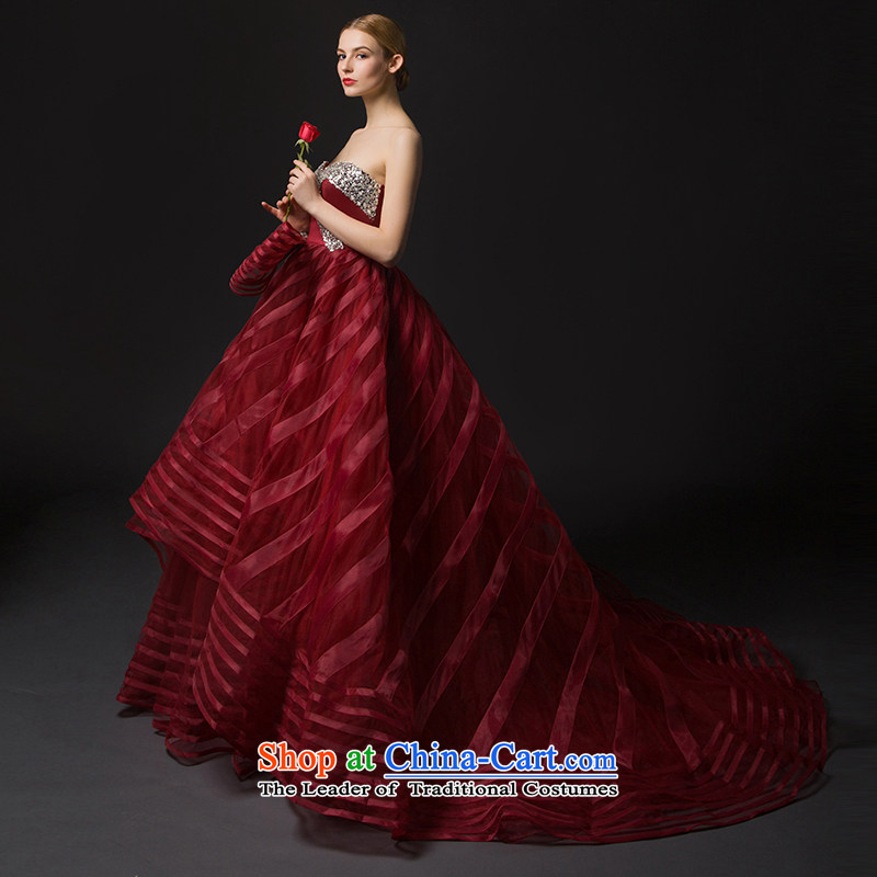 The Butterfly Dream is 2015 new wedding dresses colorful fabric services will preside over a bow tie with chest tail deep red 2 code, HOC , , , shopping on the Internet