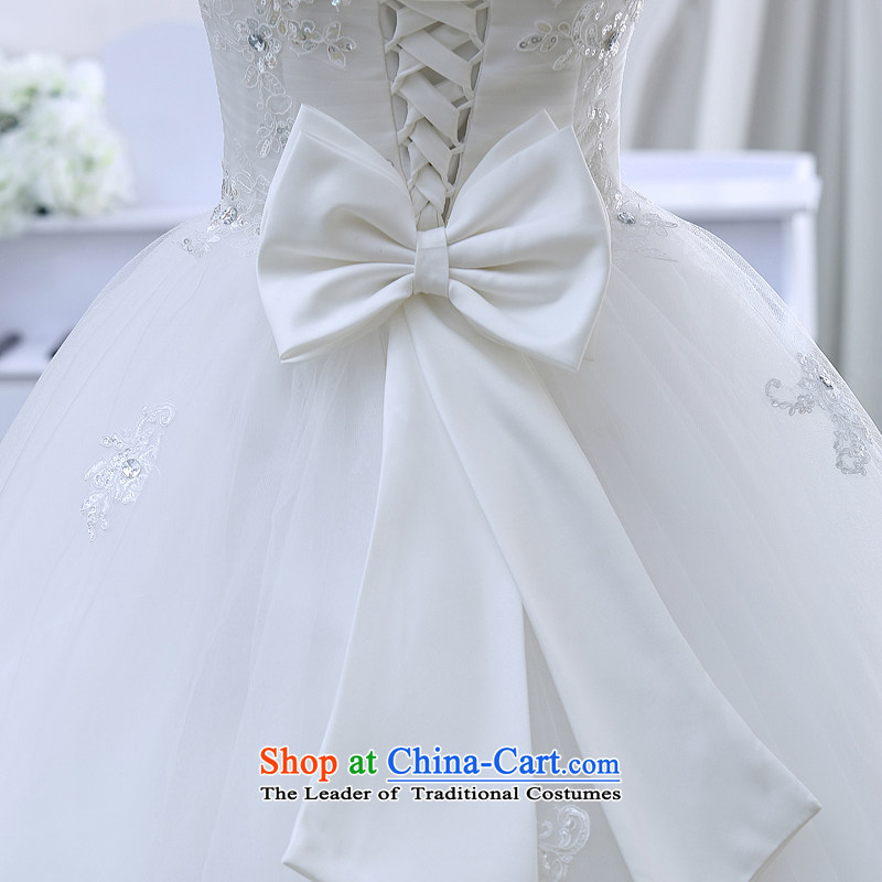 Wedding dresses spring 2015 the new Korean brides to align the princess lace bon bon light drill video thin wiping the chest wedding White M to sound (dayinni ni) , , , shopping on the Internet
