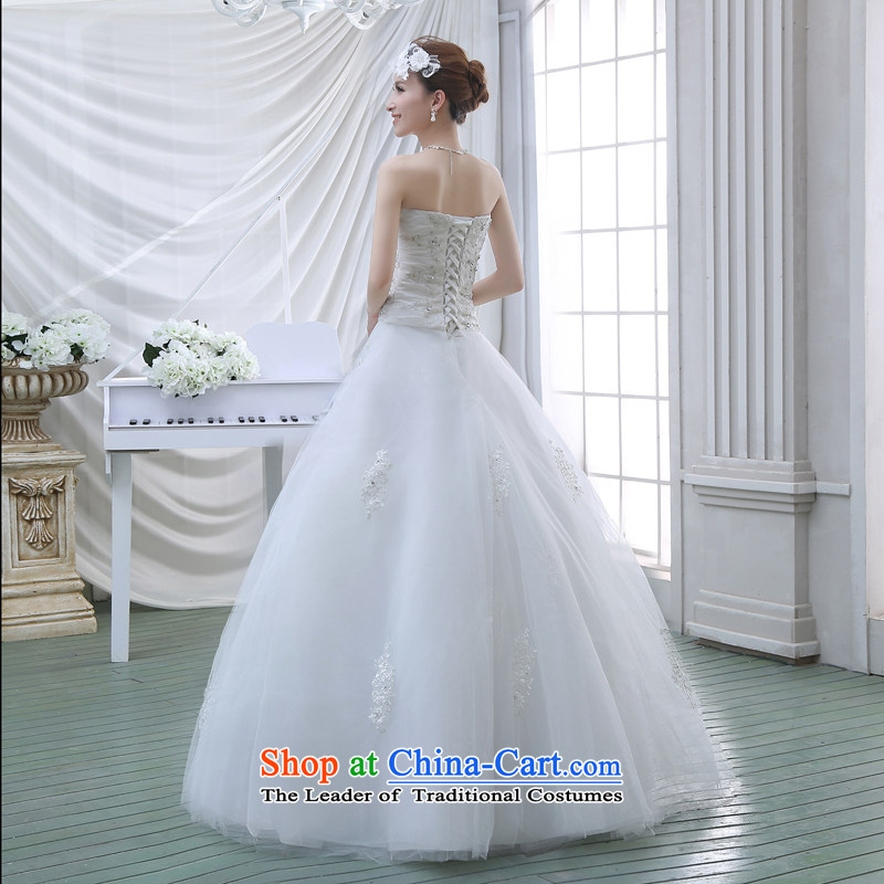 The new Korean Princess Mary Magdalene chest on drill stylish graphics thin large fat mm lace bride wedding dresses Spring 2015 White M to sound (dayinni ni) , , , shopping on the Internet