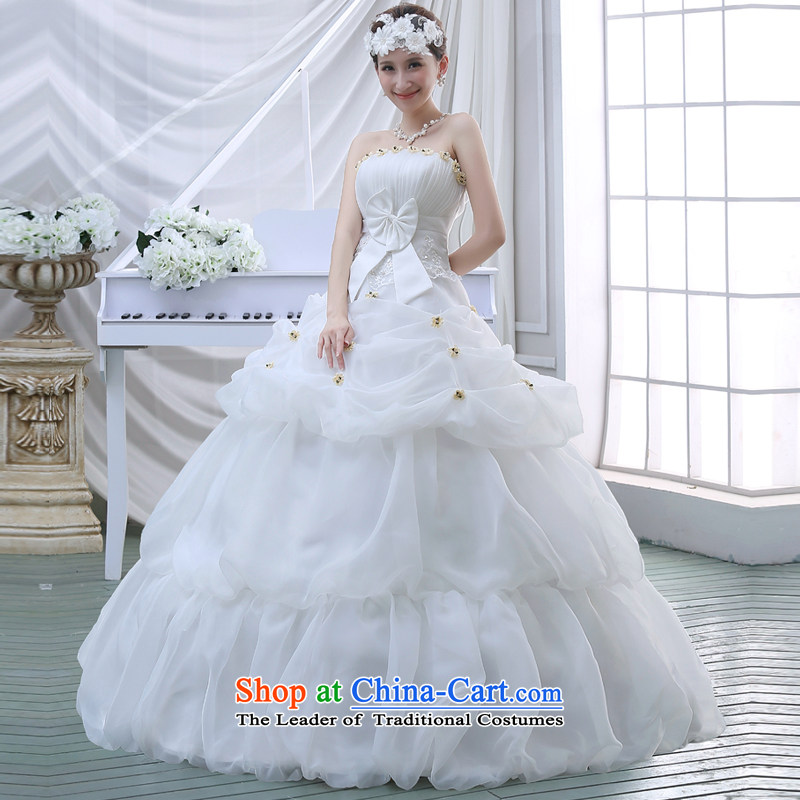 The new 2015 Spring/Summer wedding dresses Korean fashion lace wiping the chest to marry her thin wedding video   White M to sound (dayinni ni) , , , shopping on the Internet