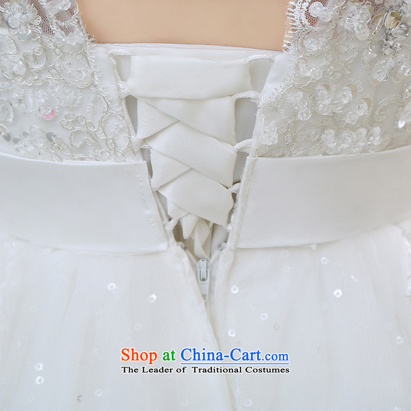 Wedding dresses autumn 2015 new Korean Princess shoulders to align the sweet graphics thin marriages pregnant women wedding white S, to sound (dayinni ni) , , , shopping on the Internet