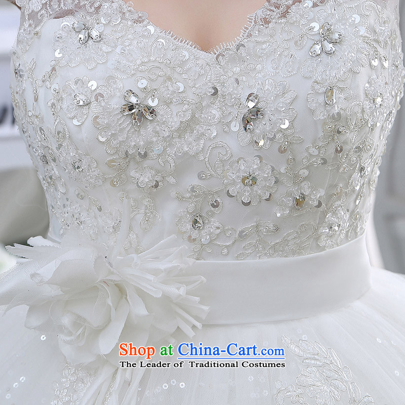 Wedding dresses autumn 2015 new Korean Princess shoulders to align the sweet graphics thin marriages pregnant women wedding white S, to sound (dayinni ni) , , , shopping on the Internet