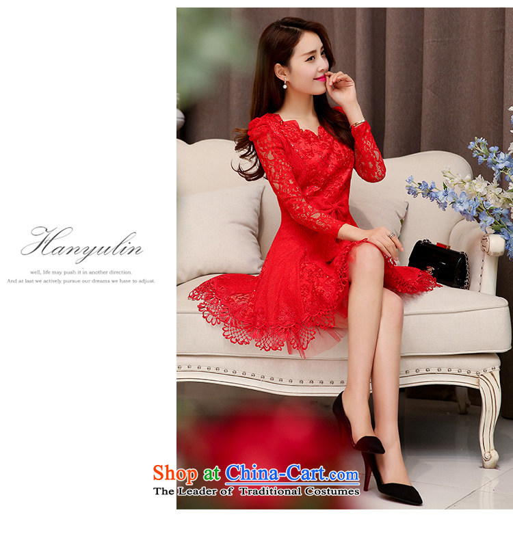 Bathing in the autumn of 2015, quarter new bride wedding dresses and sisters back door bows bridesmaid skirt annual dress viewed stitching lace dresses dress code red L Photo 1527, prices, brand platters! The elections are supplied in the national character of distribution, so action, buy now enjoy more preferential! As soon as possible.