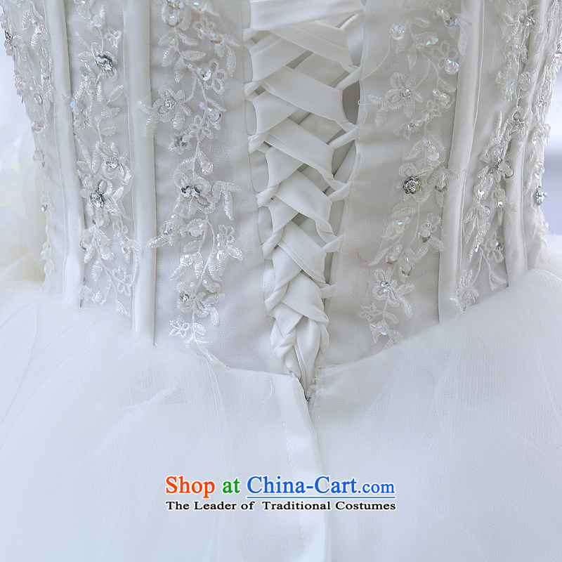 2015 Autumn bride, Diamond Korean alignment with Chest Sau San large white dress code wedding dress princess lace white XL, up to a stylish ni (dayinni) , , , shopping on the Internet