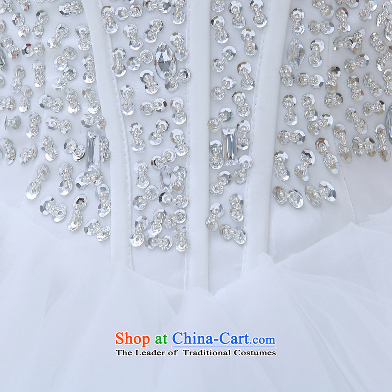 2015 new Korean wiping the chest water drilling bon bon skirt bride wedding dresses White M to sound (dayinni ni) , , , shopping on the Internet