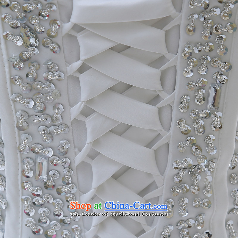 2015 new Korean wiping the chest water drilling bon bon skirt bride wedding dresses White M to sound (dayinni ni) , , , shopping on the Internet