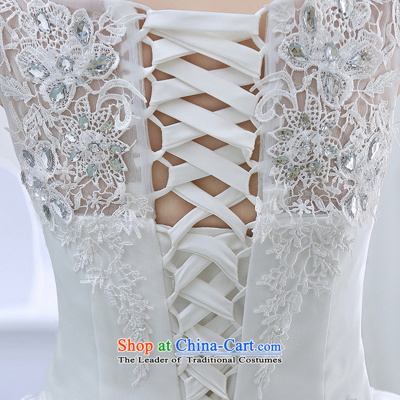 Wedding dresses new stylish spring 2015 word bride your shoulders to simple lace package shoulder wedding White M to sound (dayinni ni) , , , shopping on the Internet