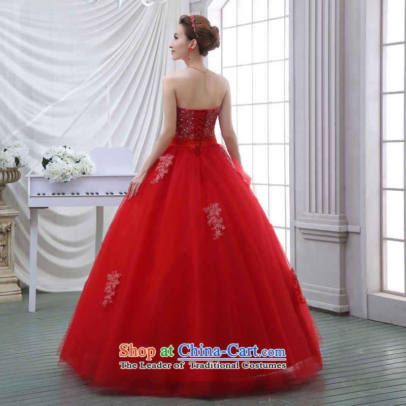 The spring and summer 2015 new stylish Korean diamond ornaments with breast height large waist to align graphics thin pregnant women bride wedding dresses red red , L, to sound (dayinni ni) , , , shopping on the Internet