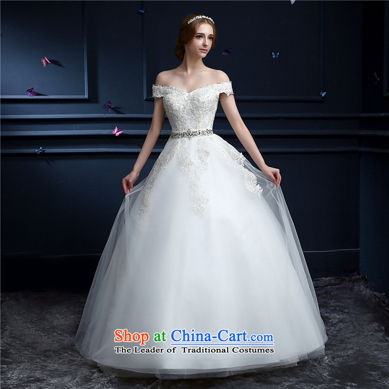 (Heung-lun's wedding dresses as the spring and summer of 2015, the new Korean Layout Align to customize your shoulders The Princess Bride slotted shoulder wedding code Video White XL, incense, thin, , , , shopping on the Internet