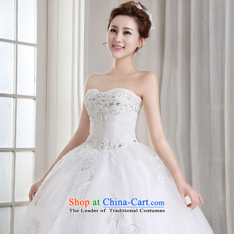 Millennium bride 2015 spring/summer when the new Korean anointed chest Sau San video diamond thin stylish lace long tail wedding H2001 tail, XL, millennium bride shopping on the Internet has been pressed.