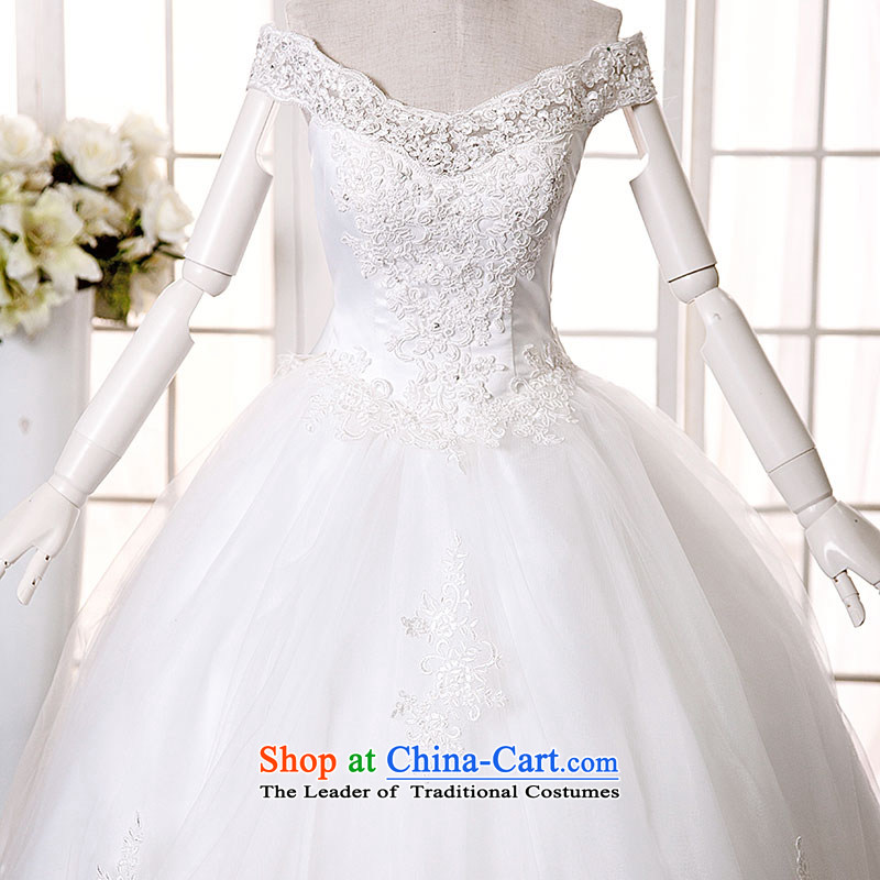 Millennium bride 2015 Spring/Summer new stylish graphics thin lace a shoulder white long drag field tail bride wedding dresses H9236 white streaks)/waist to skirt of approximately 165 M S, millennium bride shopping on the Internet has been pressed.