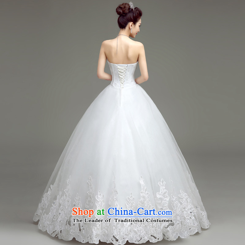 In accordance with the Netherlands varies with the wedding dress in spring and summer 2015 new white strap and chest wedding Korean to align the simple graphics thin marriages wedding anointed chest of land in accordance with the Netherlands to adapter XX