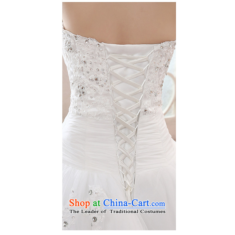 The beautiful new bride yarn 2015 anointed chest tail marriage wedding Hand-stitched chic simplicity with Sau San lace wedding dress H811 white customizable, the beautiful yarn (nameilisha) , , , shopping on the Internet