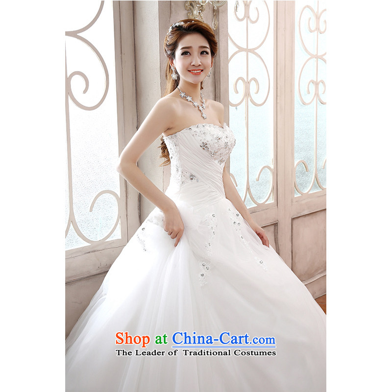 The beautiful new bride yarn 2015 anointed chest tail marriage wedding Hand-stitched chic simplicity with Sau San lace wedding dress H811 white customizable, the beautiful yarn (nameilisha) , , , shopping on the Internet