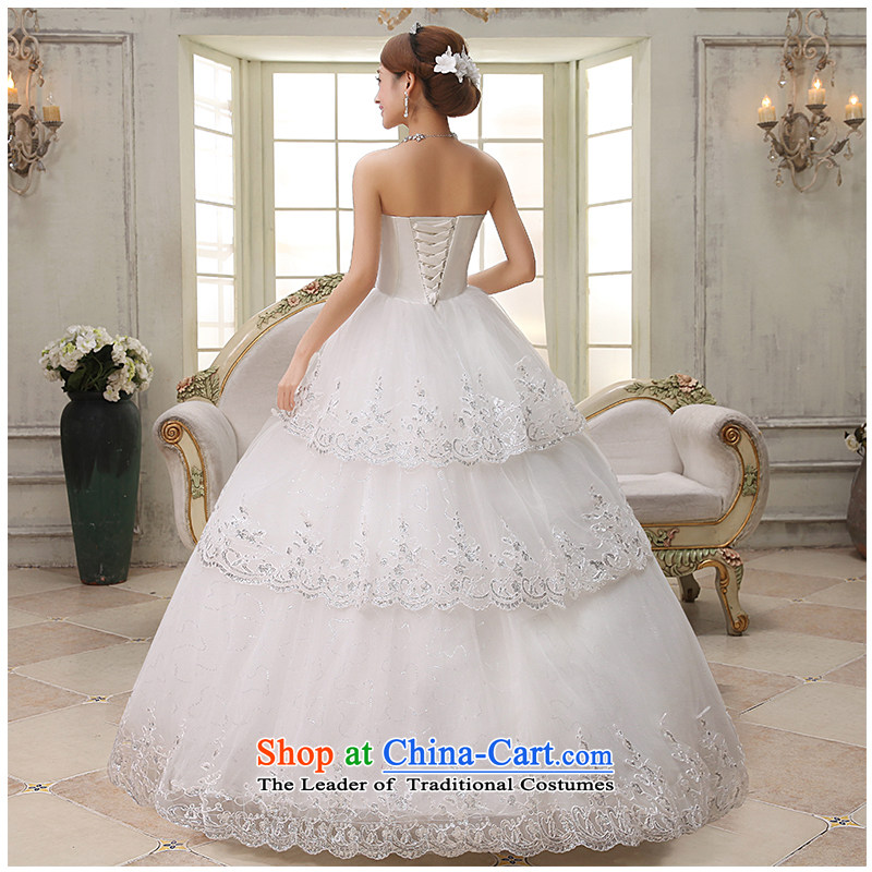 The beauty of the new 2015 wiping the chest to wedding Hand-stitched marriages wedding dresses irrepressible video about 1.22 straps Sau San Package Mail H363 white L, the beautiful yarn (nameilisha) , , , shopping on the Internet