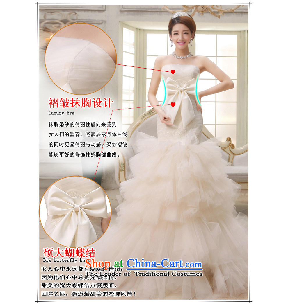 The beauty of the new 2015 anointed chest and small tail package wedding elegant front stub long after the bride wedding dresses video appeared to Sau San tie H749 custom light champagne XL Photo, prices, brand platters! The elections are supplied in the national character of distribution, so action, buy now enjoy more preferential! As soon as possible.