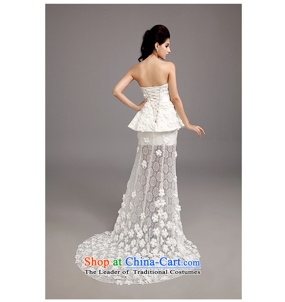 The beautiful new yarn and sexy V-Neck package and small trailing lace wedding Korean sexy Sau San tie long bride wedding 15 years New Products Factory Outlet white L picture, prices, brand platters! The elections are supplied in the national character of distribution, so action, buy now enjoy more preferential! As soon as possible.