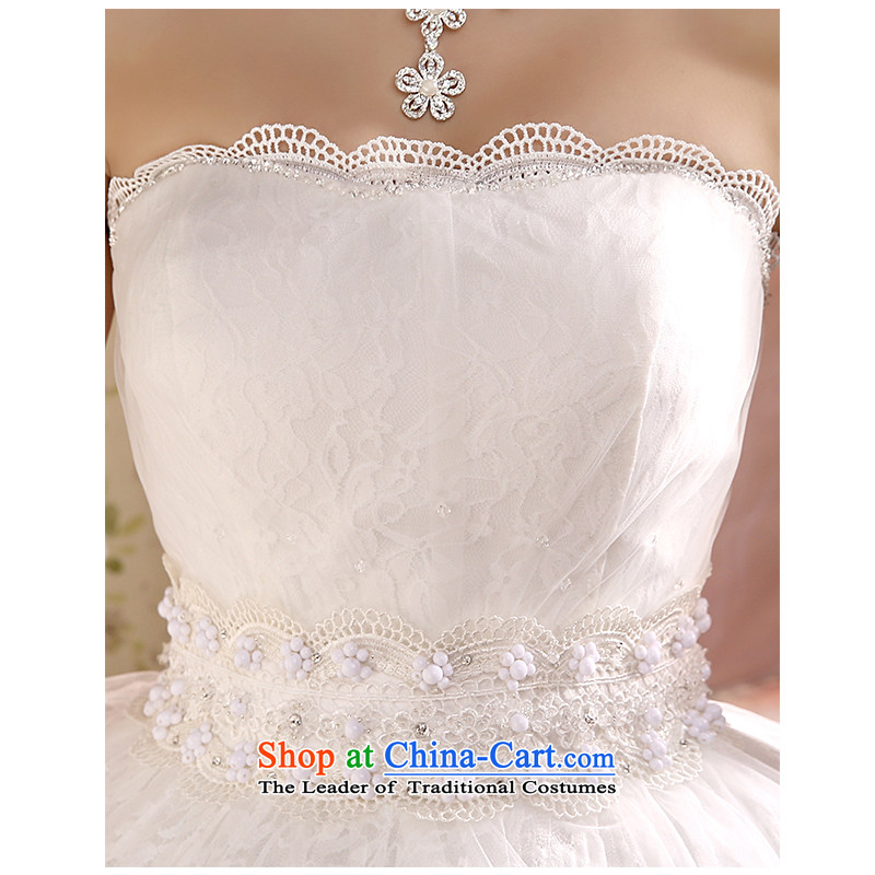 The beauty of the new 2015 wiping the chest to bride wedding stylish and elegant beauty lace tie A swing bon bon skirt sweet wedding H805 white S, the beautiful yarn (nameilisha) , , , shopping on the Internet