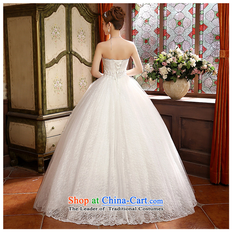 The beauty of the new 2015 wiping the chest to bride wedding stylish and elegant beauty lace tie A swing bon bon skirt sweet wedding H805 white S, the beautiful yarn (nameilisha) , , , shopping on the Internet