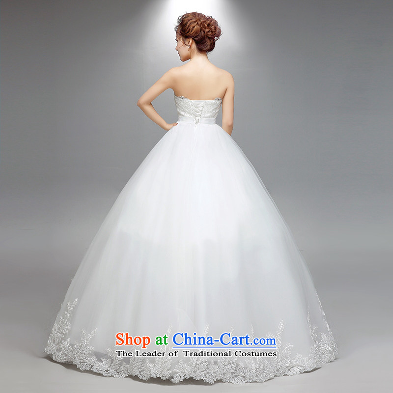 The leading edge of the Top Loin of 2015 days of autumn and winter wedding dress the new Korean version of pregnant women with chest align Wedding 1801 White XL, dream of certain days , , , shopping on the Internet