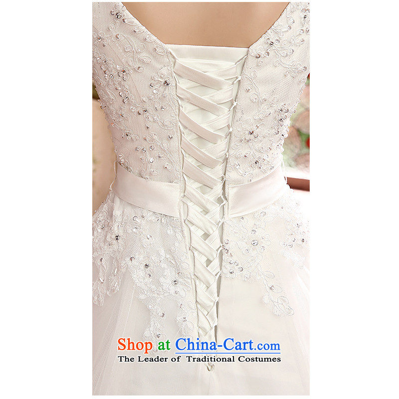 The beautiful word yarn shoulder bride Wedding 2015 new stylish and simple graphics thin marriage wedding shoulders V-neck in cuff Sau San lace straps H813 white customizable, the beautiful yarn (nameilisha) , , , shopping on the Internet