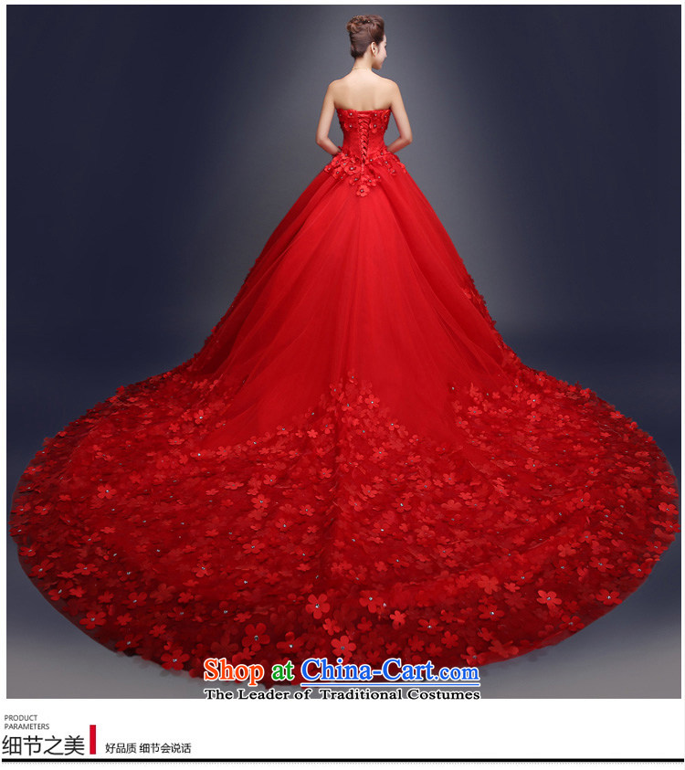 The new red and Chest Flower wedding tail Korean Sau San wedding long graphics thin red tail 2m tail XXXL picture, prices, brand platters! The elections are supplied in the national character of distribution, so action, buy now enjoy more preferential! As soon as possible.