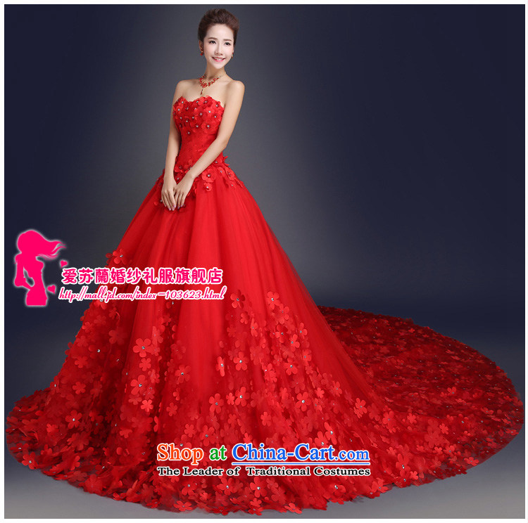 The new red and Chest Flower wedding tail Korean Sau San wedding long graphics thin red tail 2m tail XXXL picture, prices, brand platters! The elections are supplied in the national character of distribution, so action, buy now enjoy more preferential! As soon as possible.