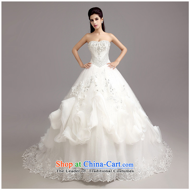 The beauty of the new 2015 anointed chest tail wedding western luxury diamond large tail Korean straps and classy bride wedding Sau San Factory Outlet white customizable, the beautiful yarn (nameilisha) , , , shopping on the Internet