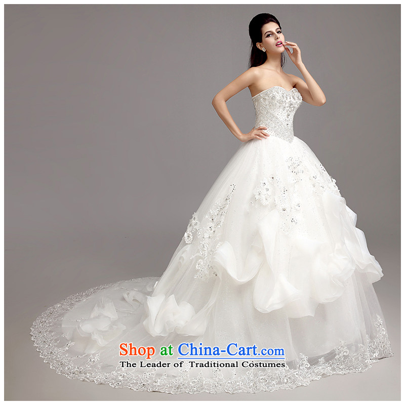 The beauty of the new 2015 anointed chest tail wedding western luxury diamond large tail Korean straps and classy bride wedding Sau San Factory Outlet white customizable, the beautiful yarn (nameilisha) , , , shopping on the Internet