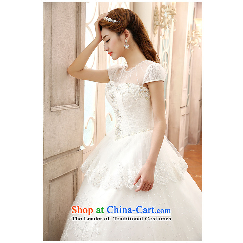 The beautiful word yarn shoulder length tail Wedding 2015 new elegant beauty with sexy shoulders edging back bride large tail wedding dress , the beautiful white yarn (nameilisha) , , , shopping on the Internet