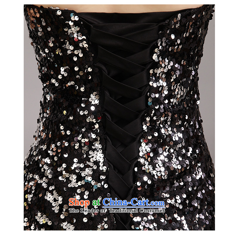 The beauty of the new Bush and skirt package chest fresh drink short of Sau San bride Wedding On-chip integrated with removable two through live tail stage skirt D907 black customizable, the beautiful yarn (nameilisha) , , , shopping on the Internet