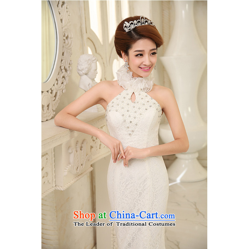 The beautiful new hang history of wedding fashion Foutune of small trailing married new elegant and wedding package Sau San sleeveless minimalist with bore video about 1.22 M, the photography stage white yarn (nameilisha beautiful) , , , shopping on the I