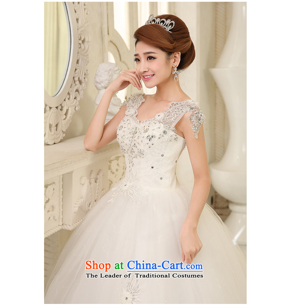 The beautiful new bride yarn 2015 to align the wedding fashion shoulders A swing graphics appeared to Sau San tie wedding hotel indoor larger custom H695 white L picture, prices, brand platters! The elections are supplied in the national character of distribution, so action, buy now enjoy more preferential! As soon as possible.