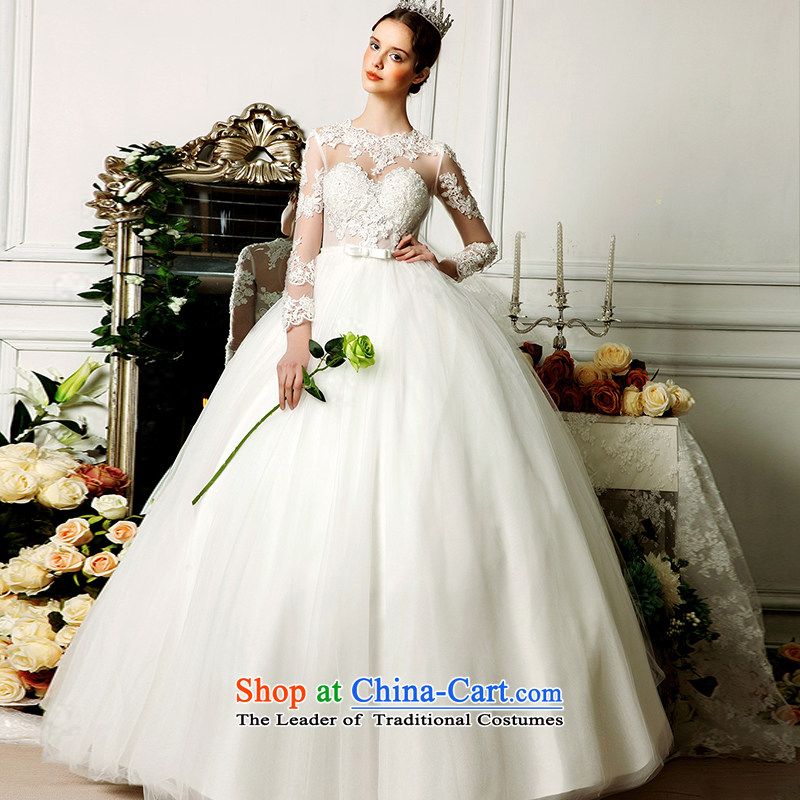 The wedding dresses HIV 2015 new dreams to align the angel bon bon skirt long-sleeved lace wedding ivory S, HIV in , , , shopping on the Internet