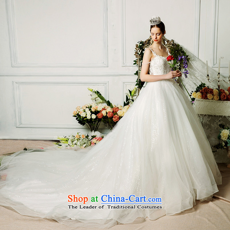 The wedding dresses HIV 2015 New Yuen-ting straps bon bon skirt long tail and chest wedding ivory S, HIV in , , , shopping on the Internet
