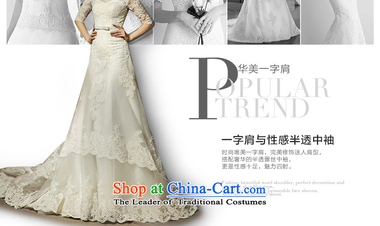 The wedding dresses HIV 2015 new Arabic word Sophie shoulder lace long-sleeved long tail wedding ivory M picture, prices, brand platters! The elections are supplied in the national character of distribution, so action, buy now enjoy more preferential! As soon as possible.