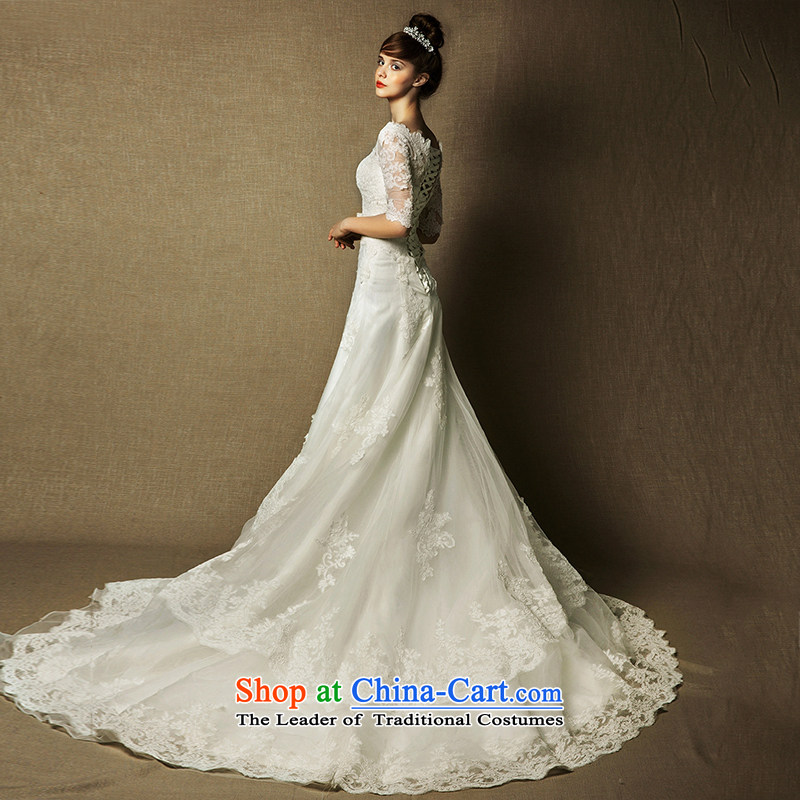 The wedding dresses HIV 2015 new Arabic word Sophie shoulder lace long-sleeved long tail wedding ivory M, HIV in , , , shopping on the Internet