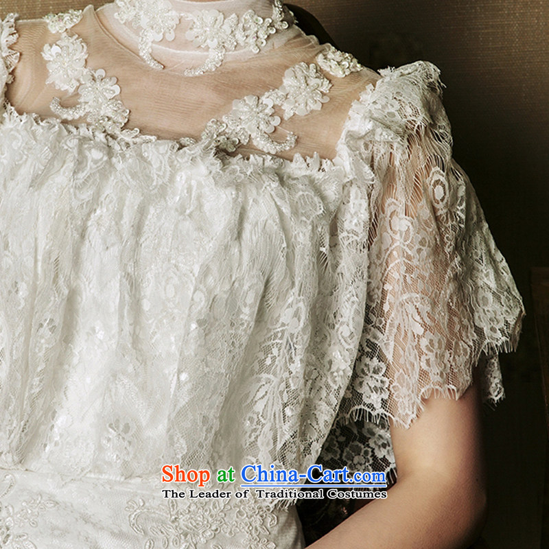 The wedding dresses HIV 2015 NEW MANCHESTER Tung lace collar crowsfoot long tail wedding ivory M, HIV in , , , shopping on the Internet