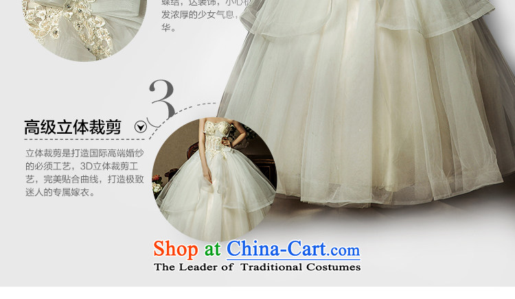 The wedding dresses HIV 2015 NEW LING FEI semi permeable lace anointed chest bon bon skirt champagne color wedding champagne color S picture, prices, brand platters! The elections are supplied in the national character of distribution, so action, buy now enjoy more preferential! As soon as possible.