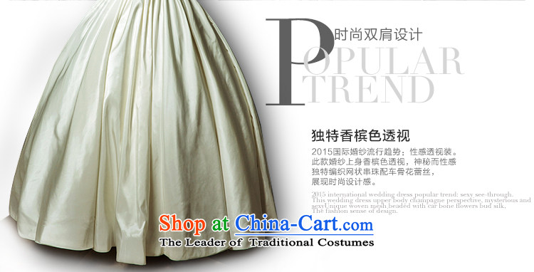 The wedding dresses HIV 2015 new included Xuan shoulders a semi-permeable to align bon bon skirt wedding champagne color S picture, prices, brand platters! The elections are supplied in the national character of distribution, so action, buy now enjoy more preferential! As soon as possible.