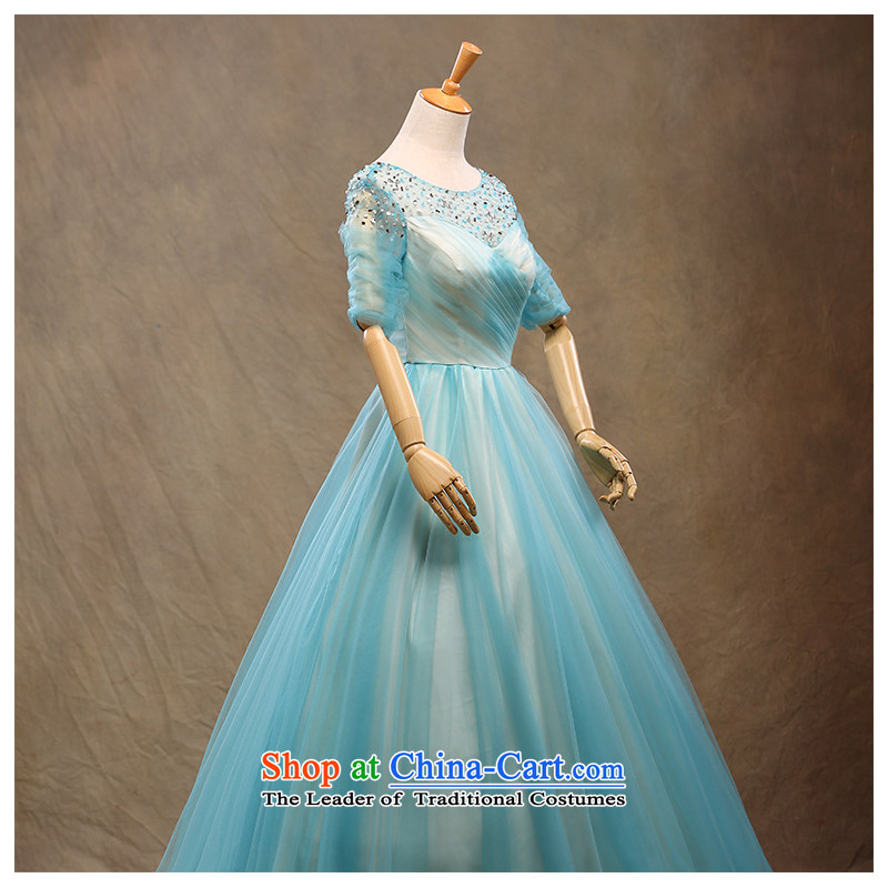 The beautiful new 2015 yarn a field to align the shoulder red bride wedding dresses Hand-stitched chic simplicity with video thin Sau San wedding package mail light blue , L, the beautiful yarn (nameilisha) , , , shopping on the Internet